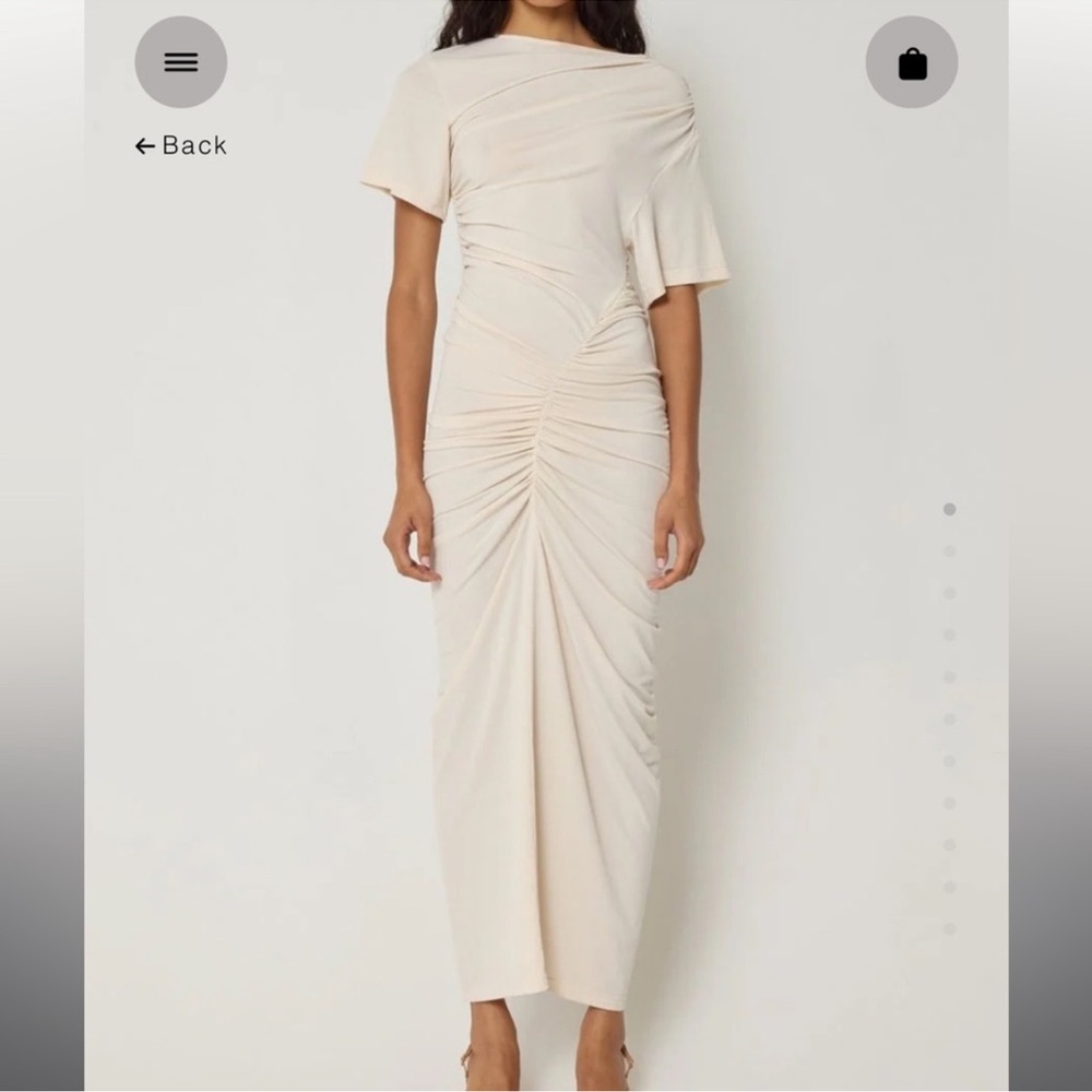 KHY x Atlein asymmetrical ruched dress